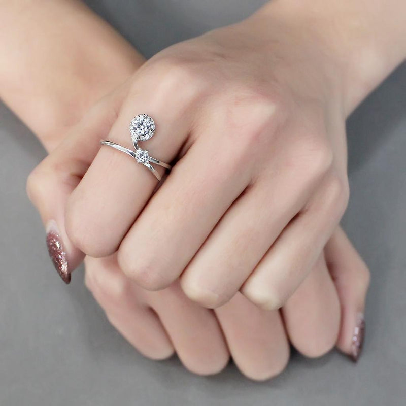 Silver Jewelry Rings Rings For Girls DA260 Stainless Steel Ring with AAA Grade CZ Alamode Fashion Jewelry Outlet