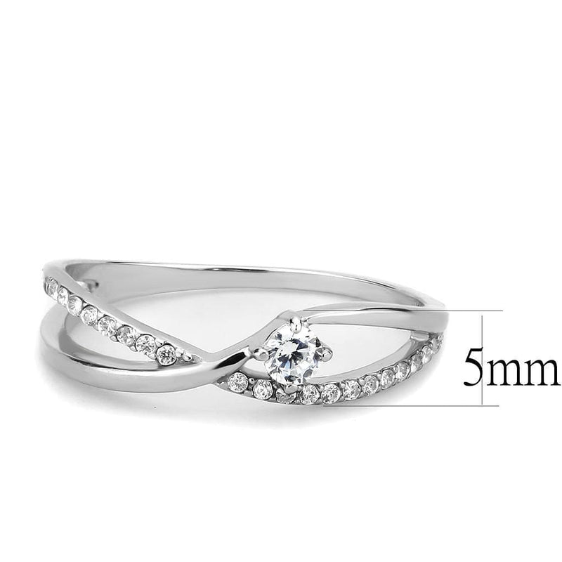 Silver Jewelry Rings Rings For Girls DA261 Stainless Steel Ring with AAA Grade CZ Alamode Fashion Jewelry Outlet