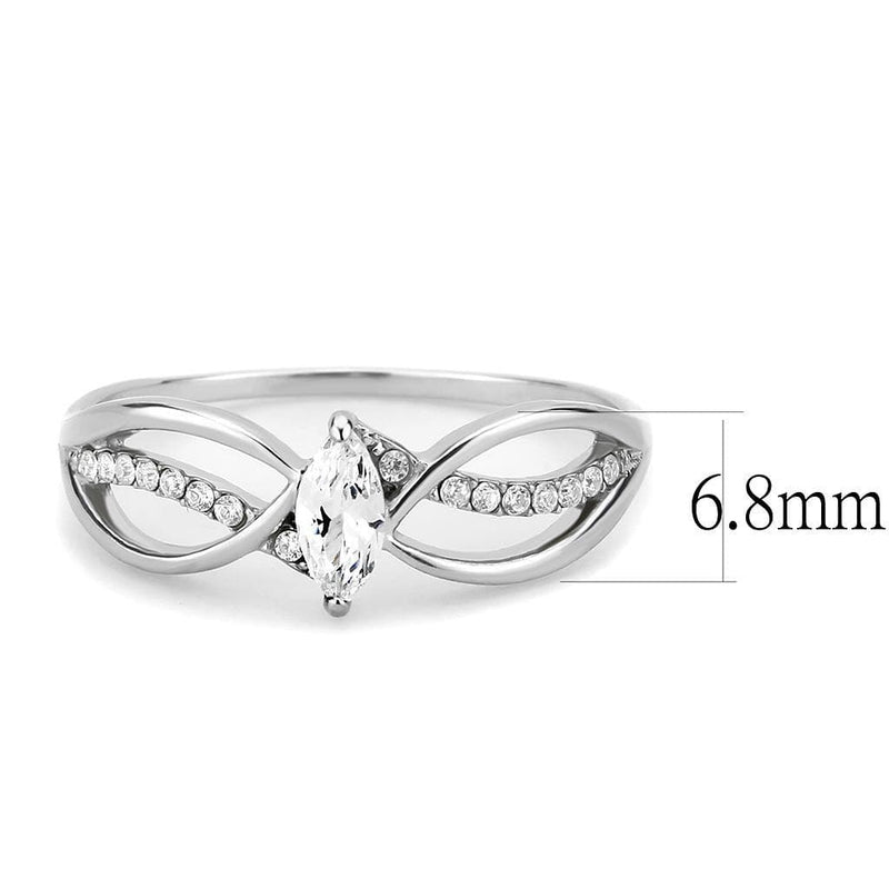 Silver Jewelry Rings Rings For Girls DA262 Stainless Steel Ring with AAA Grade CZ Alamode Fashion Jewelry Outlet