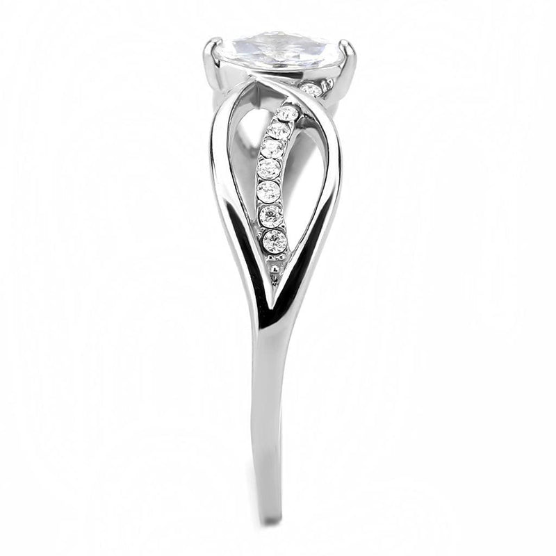 Silver Jewelry Rings Rings For Girls DA262 Stainless Steel Ring with AAA Grade CZ Alamode Fashion Jewelry Outlet