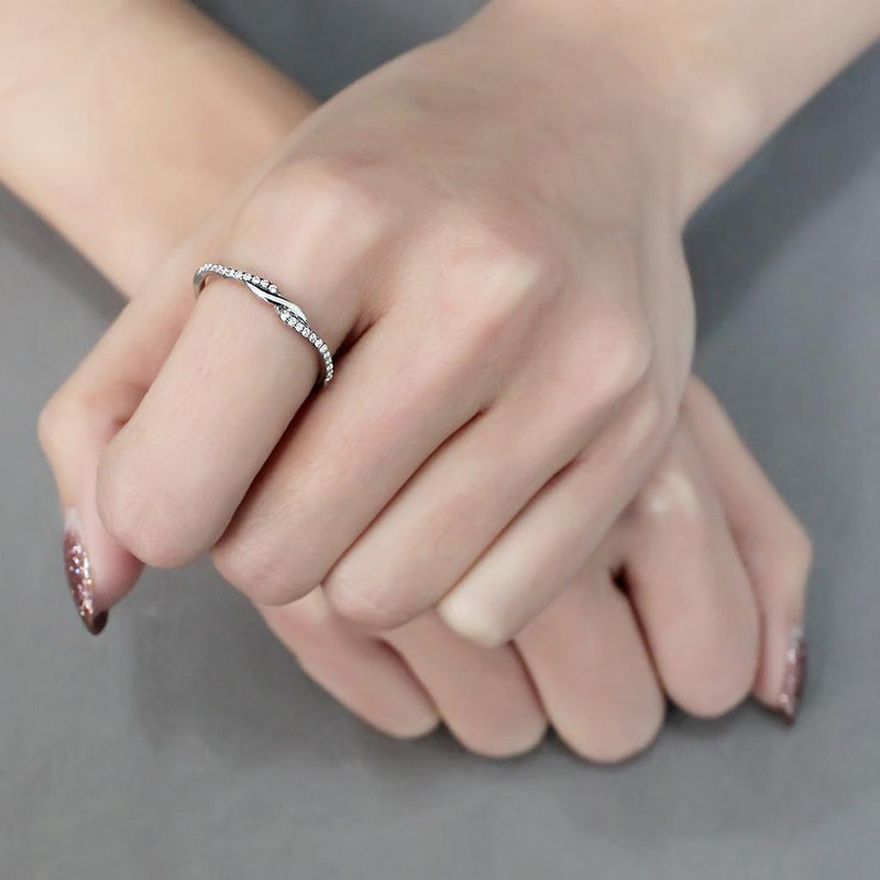 Silver Jewelry Rings Rings For Girls DA263 Stainless Steel Ring with AAA Grade CZ Alamode Fashion Jewelry Outlet
