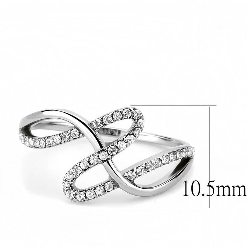 Silver Jewelry Rings Rings For Girls DA265 Stainless Steel Ring with AAA Grade CZ Alamode Fashion Jewelry Outlet