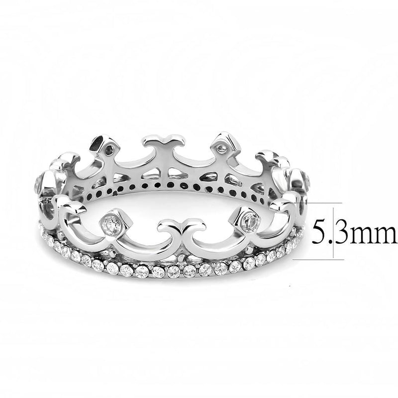 Silver Jewelry Rings Rings For Girls DA267 Stainless Steel Ring with AAA Grade CZ Alamode Fashion Jewelry Outlet