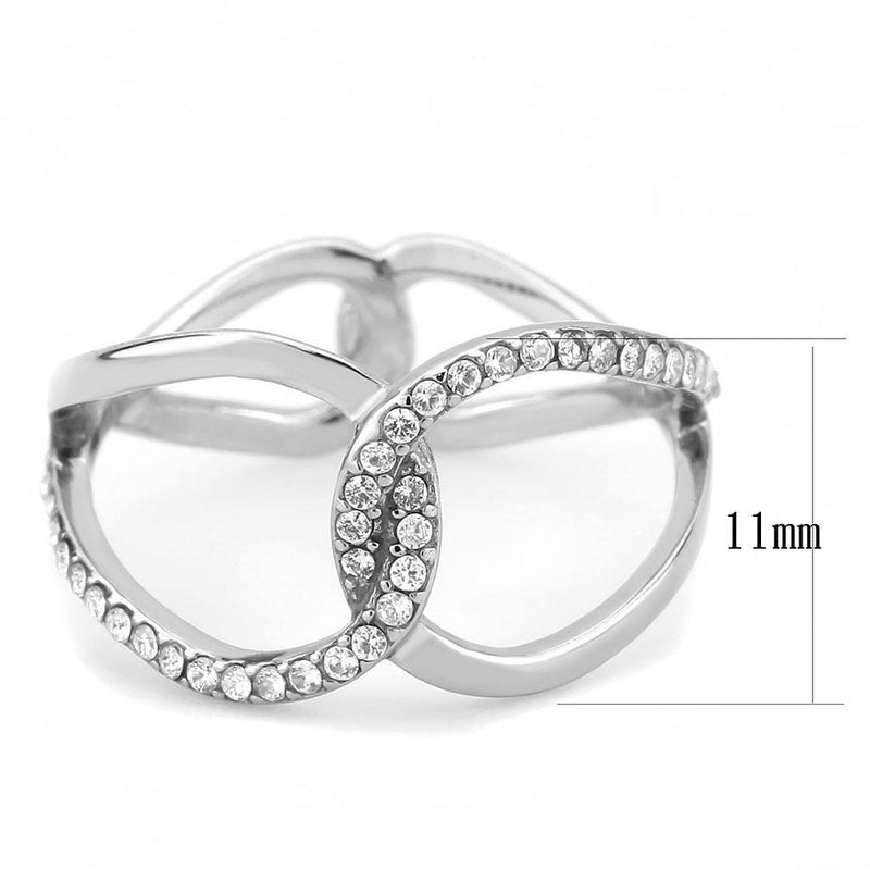 Silver Jewelry Rings Rings For Girls DA307 No Plating Stainless Steel Ring with AAA Grade CZ Alamode Fashion Jewelry Outlet