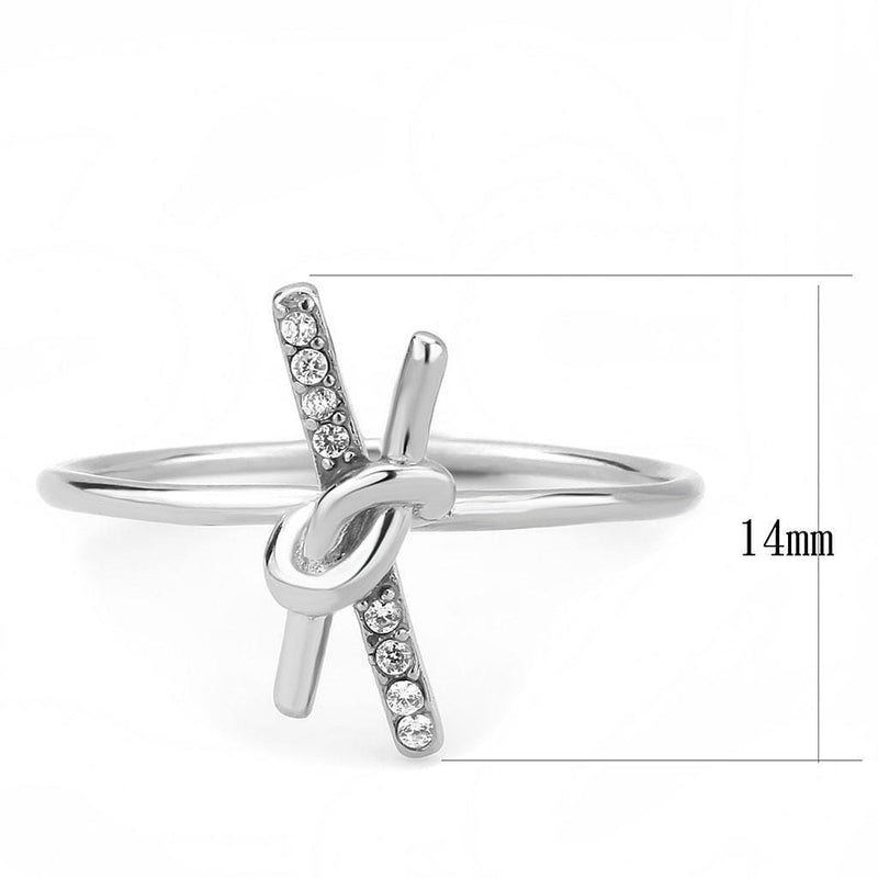 Silver Jewelry Rings Rings For Girls DA313 No Plating Stainless Steel Ring with AAA Grade CZ Alamode Fashion Jewelry Outlet