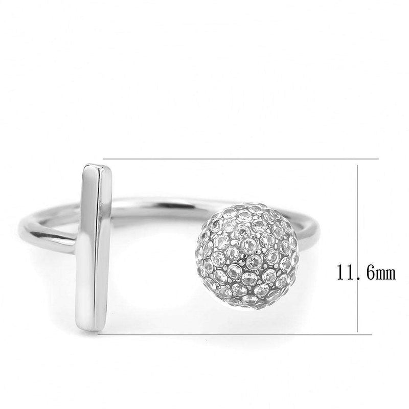 Silver Jewelry Rings Rings For Girls DA318 No Plating Stainless Steel Ring with AAA Grade CZ Alamode Fashion Jewelry Outlet