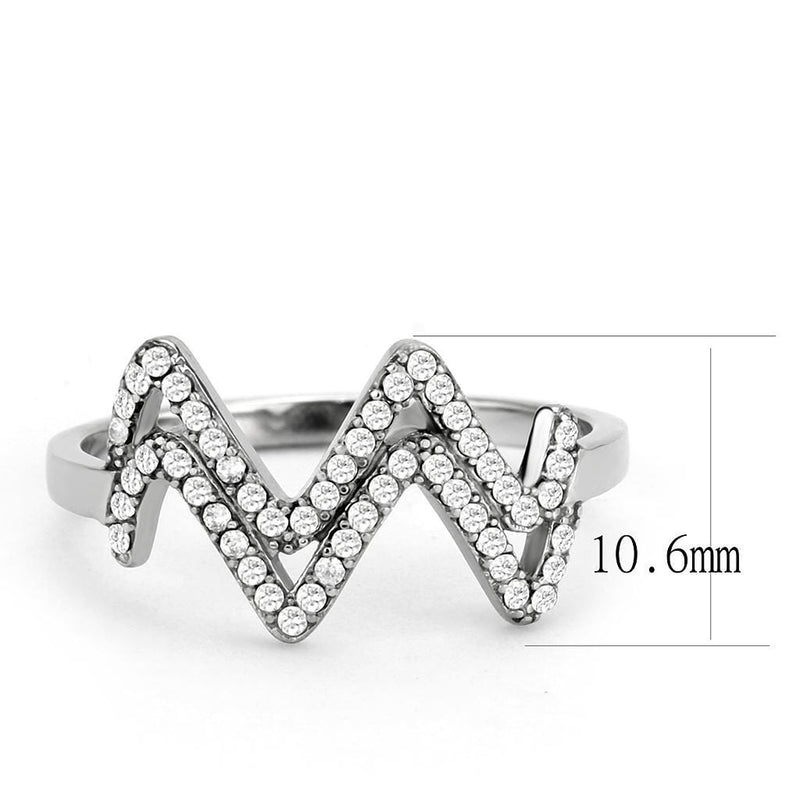 Silver Jewelry Rings Rings For Girls DA339 No Plating Stainless Steel Ring with AAA Grade CZ Alamode Fashion Jewelry Outlet