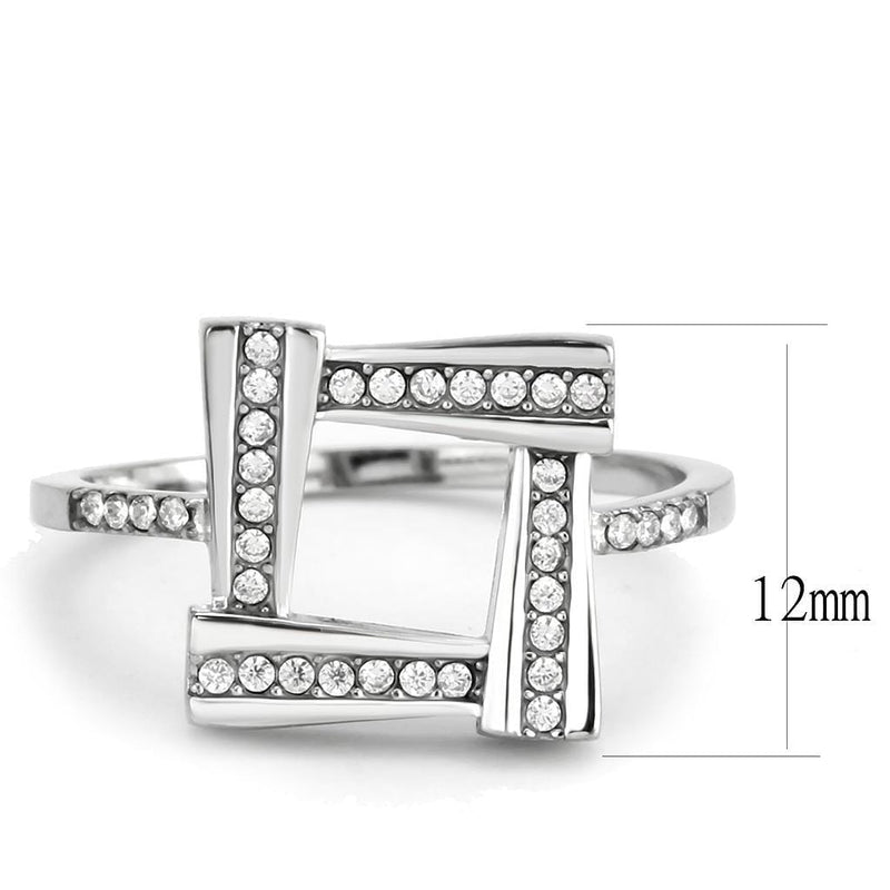 Silver Jewelry Rings Rings For Girls DA341 No Plating Stainless Steel Ring with AAA Grade CZ Alamode Fashion Jewelry Outlet