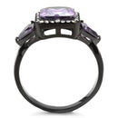 Silver Jewelry Rings Rings For Girls DA346 Black - Stainless Steel Ring with AAA Grade CZ Alamode Fashion Jewelry Outlet