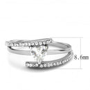 Silver Jewelry Rings Rings For Girls DA355 Stainless Steel Ring with AAA Grade CZ Alamode Fashion Jewelry Outlet