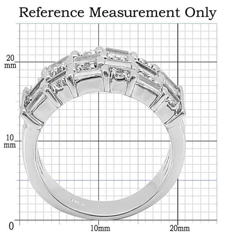 Rings For Sale 1W024 Rhodium Brass Ring with AAA Grade CZ