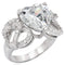 Rings For Sale 1W027 Rhodium Brass Ring with AAA Grade CZ