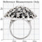 Rings For Sale 1W029 Rhodium Brass Ring with AAA Grade CZ in Black Diamond