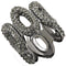 Rings For Sale 1W033 Ruthenium Brass Ring with Top Grade Crystal