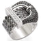 Rings For Sale 1W048 Rhodium + Ruthenium Brass Ring with CZ