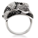 Rings For Sale 1W081 Rhodium + Ruthenium Brass Ring with CZ