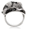 Rings For Sale 1W081 Rhodium + Ruthenium Brass Ring with CZ