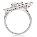 Rings For Sale 1W088 Rhodium Brass Ring with AAA Grade CZ