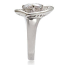 Rings For Sale 1W088 Rhodium Brass Ring with AAA Grade CZ