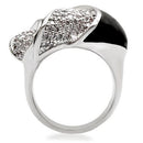 Rings For Sale 1W105 Rhodium Brass Ring with AAA Grade CZ
