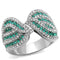 Rings For Women TK3142 Stainless Steel Ring with Crystal in Emerald