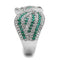 Rings For Women TK3142 Stainless Steel Ring with Crystal in Emerald