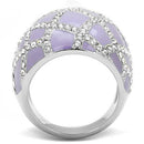 Silver Jewelry Rings Rings For Women TK3143 Stainless Steel Ring with Top Grade Crystal Alamode Fashion Jewelry Outlet