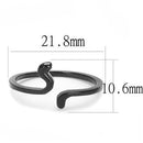 Rings For Women TK3164 Black - Stainless Steel Ring