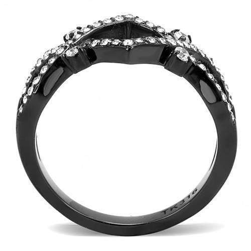 Rings For Women TK3165 Black - Stainless Steel Ring with AAA Grade CZ