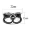 Rings For Women TK3166 Black - Stainless Steel Ring with Top Grade Crystal