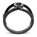 Rings For Women TK3166 Black - Stainless Steel Ring with Top Grade Crystal