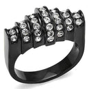 Rings For Women TK3167 Black - Stainless Steel Ring with Top Grade Crystal