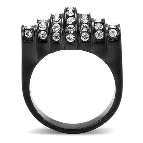 Rings For Women TK3167 Black - Stainless Steel Ring with Top Grade Crystal