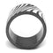 Rings For Women TK3171 Light Black  (Gun) Stainless Steel Ring with Epoxy