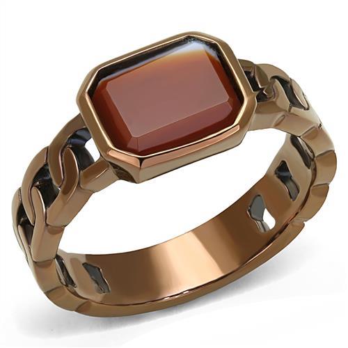 Rings For Women TK3193 Coffee light Stainless Steel Ring