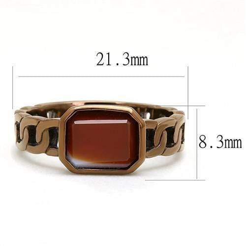 Rings For Women TK3193 Coffee light Stainless Steel Ring