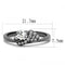 Rings For Women TK3203 Light Black Stainless Steel Ring with AAA Grade CZ