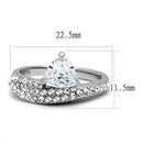 Silver Jewelry Rings Rings For Women TK3207 Stainless Steel Ring with AAA Grade CZ Alamode Fashion Jewelry Outlet