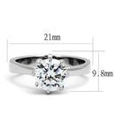 Silver Jewelry Rings Rings For Women TK3208 Stainless Steel Ring with AAA Grade CZ Alamode Fashion Jewelry Outlet