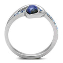 Silver Jewelry Rings Rings For Women TK3210 Stainless Steel Ring with Semi-Precious Alamode Fashion Jewelry Outlet