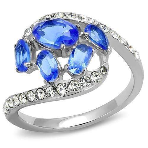 Rings For Women TK3211 Stainless Steel Ring with Synthetic in Sapphire