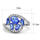 Rings For Women TK3211 Stainless Steel Ring with Synthetic in Sapphire