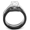 Rings For Women TK3214 Two-Tone Black - Stainless Steel Ring with CZ