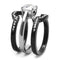 Rings For Women TK3214 Two-Tone Black - Stainless Steel Ring with CZ