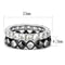 Rings For Women TK3231 Two-Tone Black - Stainless Steel Ring with CZ