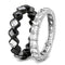 Rings For Women TK3231 Two-Tone Black - Stainless Steel Ring with CZ