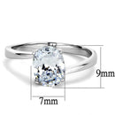 Silver Jewelry Rings Rings For Women TK3433 Stainless Steel Ring with AAA Grade CZ Alamode Fashion Jewelry Outlet