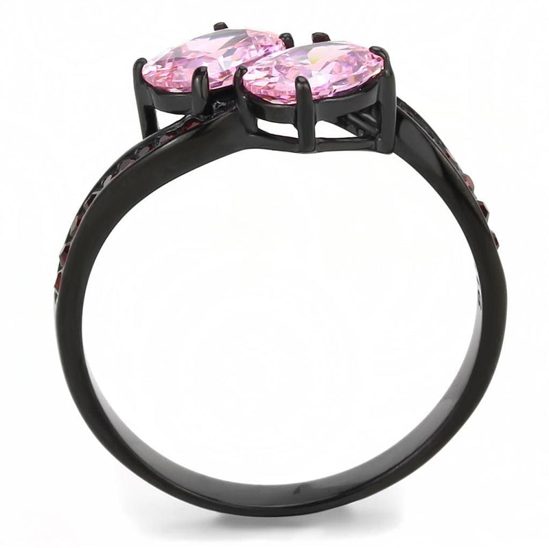 Rings For Women TK3444 Black - Stainless Steel Ring with AAA Grade CZ