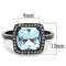 Rings For Women TK3447 Black - Stainless Steel Ring with Synthetic