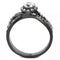 Rings For Women TK3448 Light Black Stainless Steel Ring with AAA Grade CZ